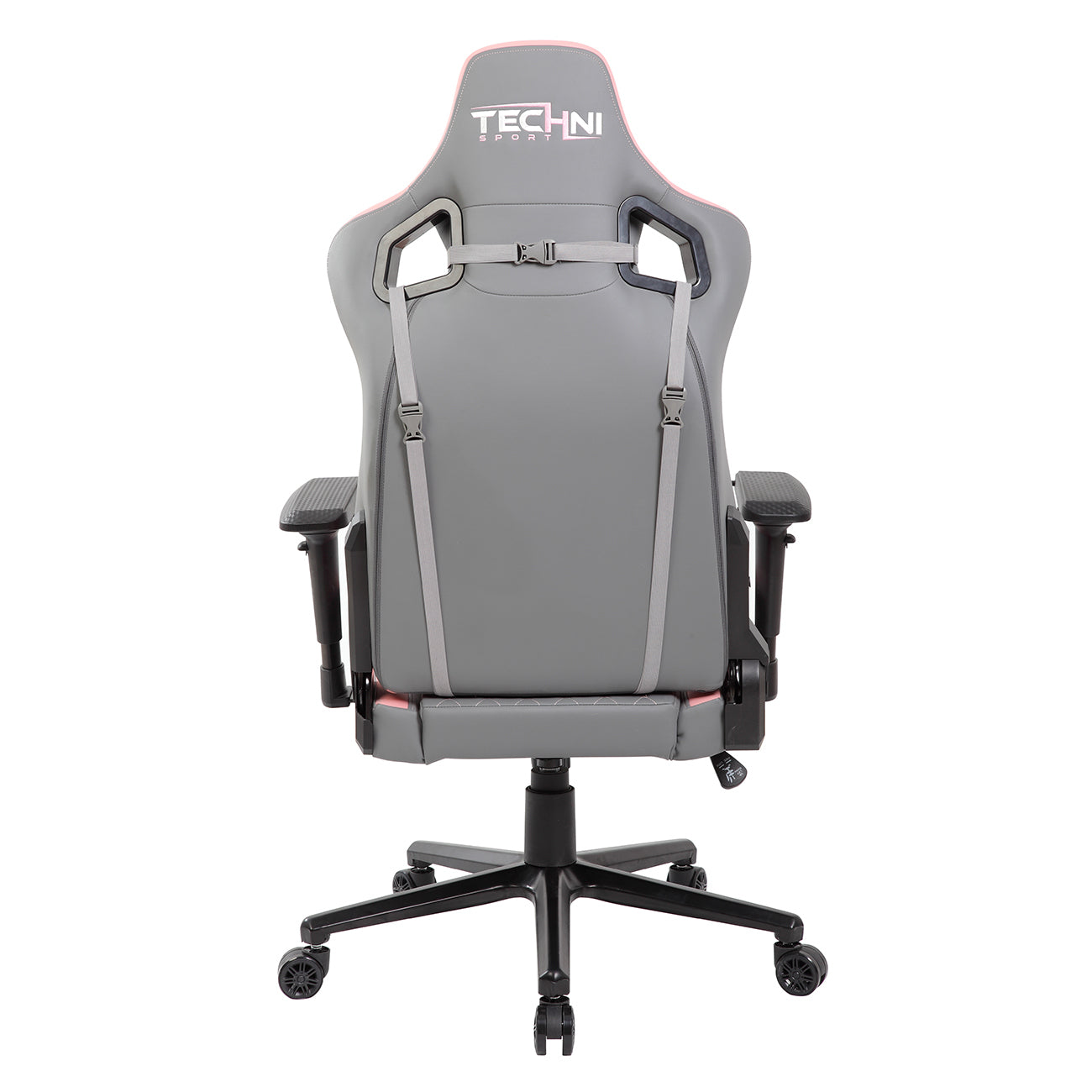 Techni Sport TS-83 Ergonomic High Back Racer Style PC Gaming Chair, Grey/Pink