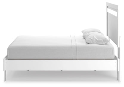 Ashley Flannia White Casual Full Panel Platform Bed EB3477B1