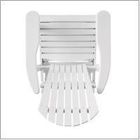 Adirondack Chair with Pull Out Footrest, Acacia Wood for Patio Deck Garden, Backyard Furniture, Easy to Install, White