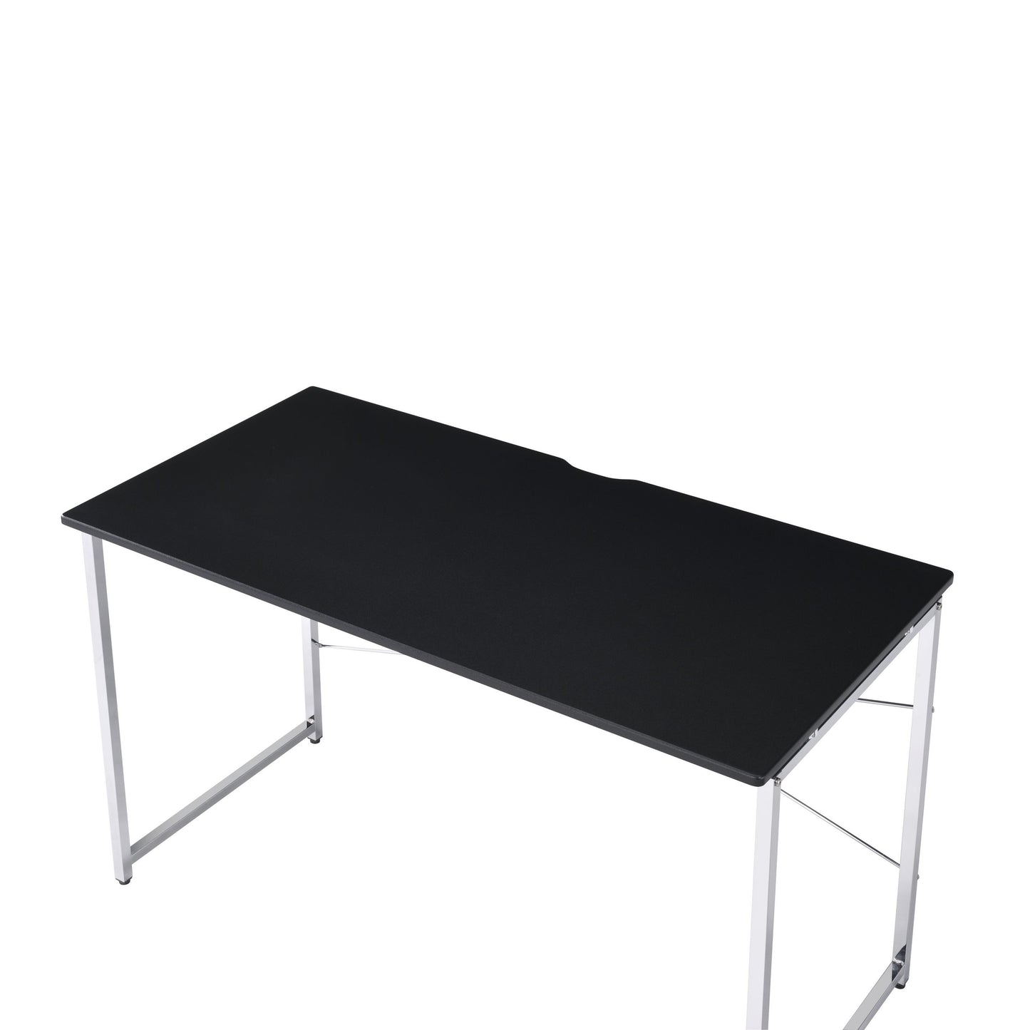 ACME Tennos Writing Desk, Black & Chrome Finish 93195