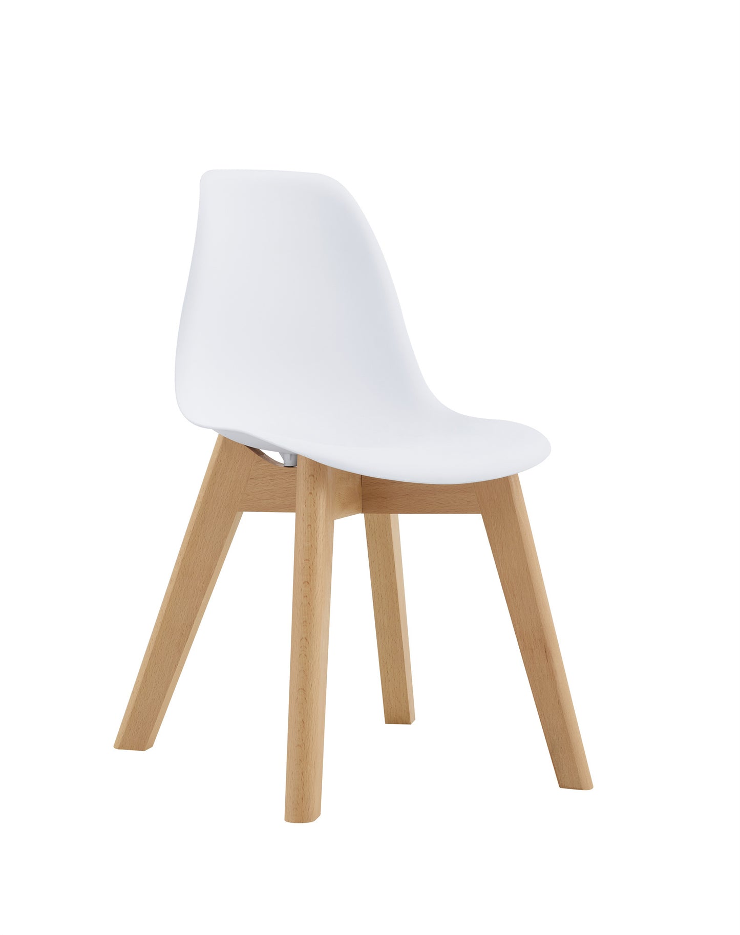 BB chair ,wood leg; Modern Kids Chair (Set of 2)  WHITE, 2 pcs per set