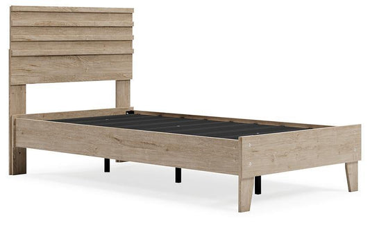 Ashley Oliah Natural Contemporary Twin Panel Platform Bed EB2270B5