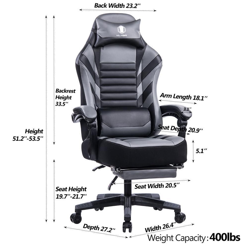 Vanbow.Seat Height Adjustable Swivel Racing Office Computer Ergonomic Video Game Chair