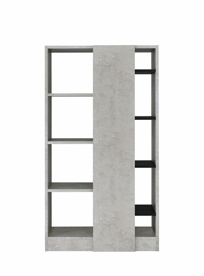 ACME Magna Bookshelf in Faux Concrete & Black 92532