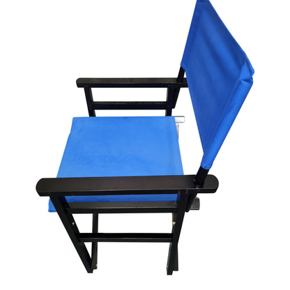 Folding Chair Wooden Director Chair Canvas Folding Chair  Folding Chair  2pcs/set   populus + Canvas (Color : Blue)