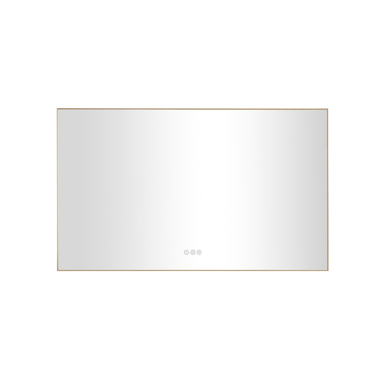 Super Bright Led Bathroom Mirror with Lights, Metal Frame Mirror Wall Mounted Lighted Vanity Mirrors for Wall, Anti Fog Dimmable Led Mirror for Makeup, Horizontal/Verti