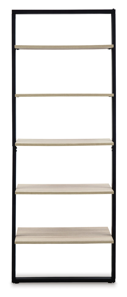 Ashley Waylowe Natural+Black Contemporary 74" Bookcase H211-17