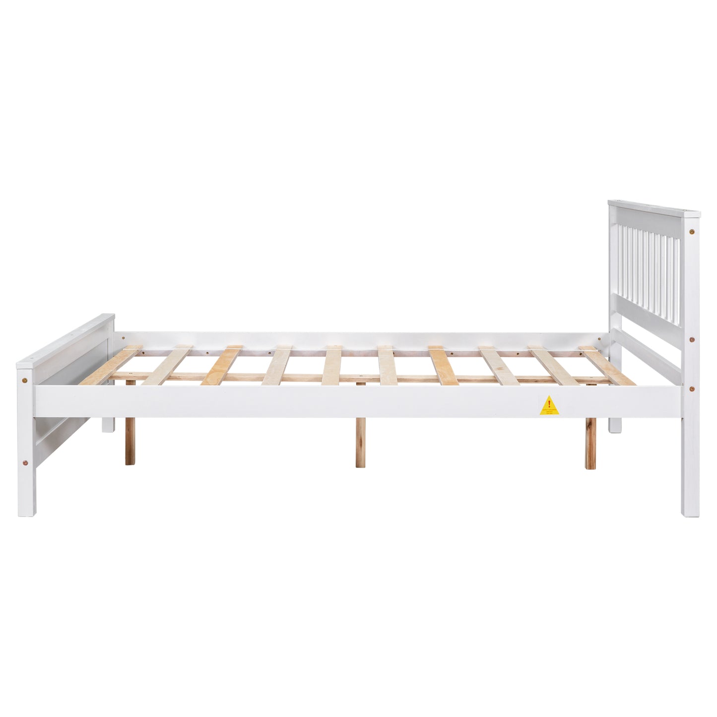 Full Bed with Headboard and Footboard for Kids, Teens, Adults,with a Nightstand ,White