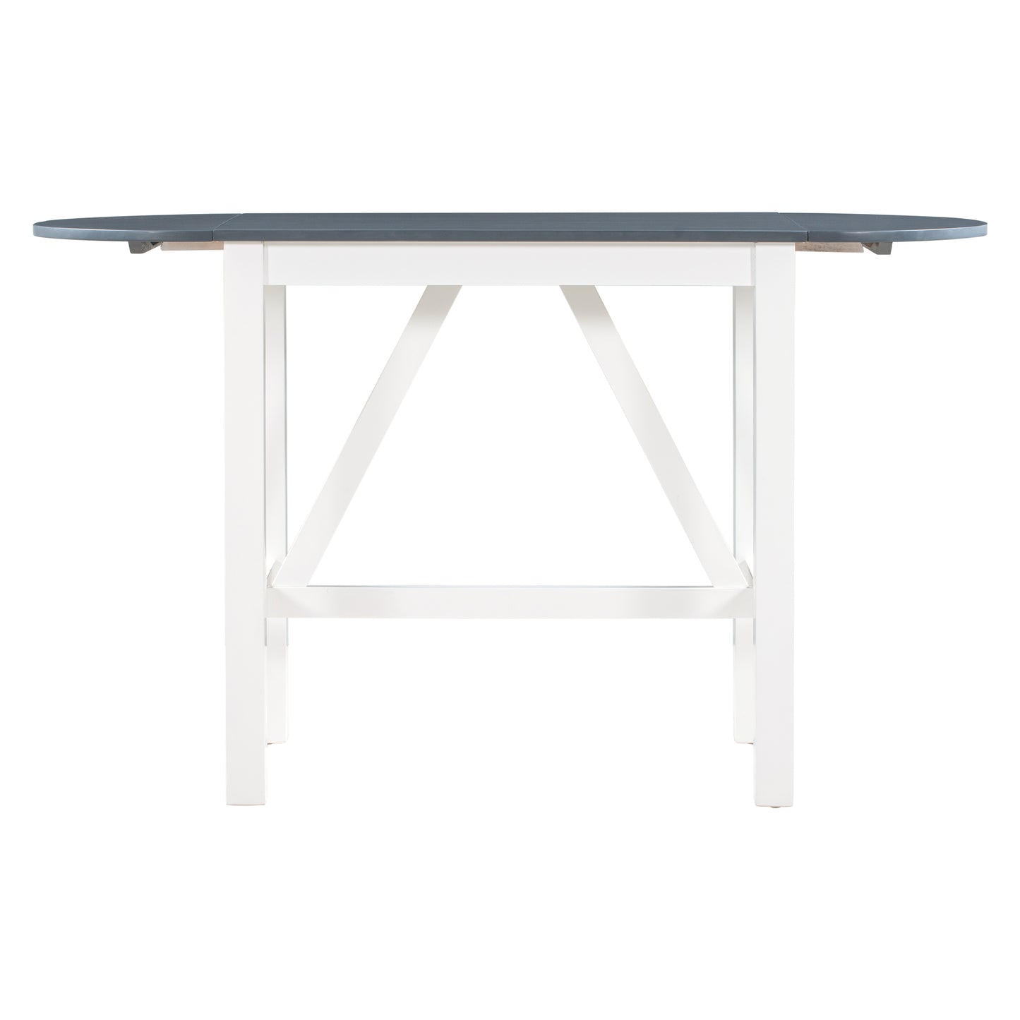 TOPMAX Wood Drop Leaf Counter Height Dining Table for Small Place, White