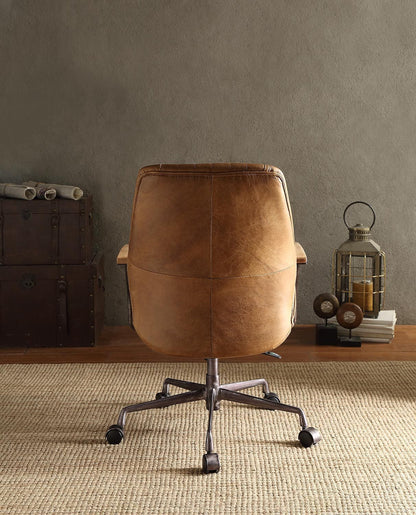 ACME Hamilton Office Chair in Coffee Top Grain Leather 92412