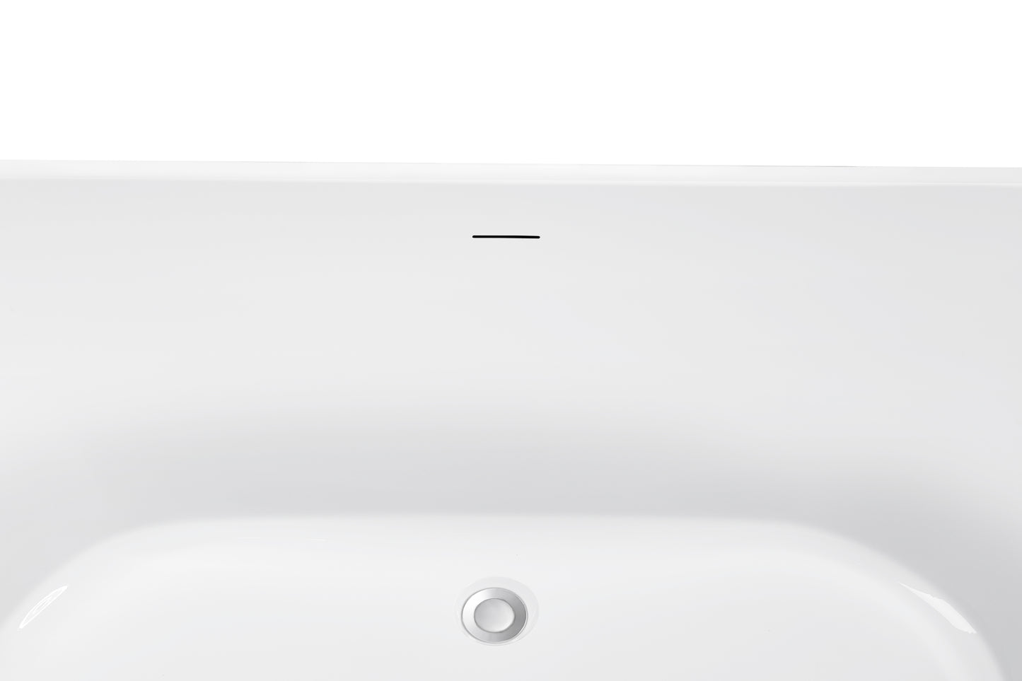 62" 100% Acrylic Freestanding Bathtub，Contemporary Soaking Tub，white Bathtub