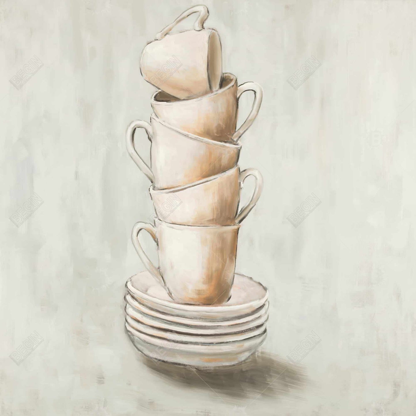 Stacked cups - 08x08 Print on canvas