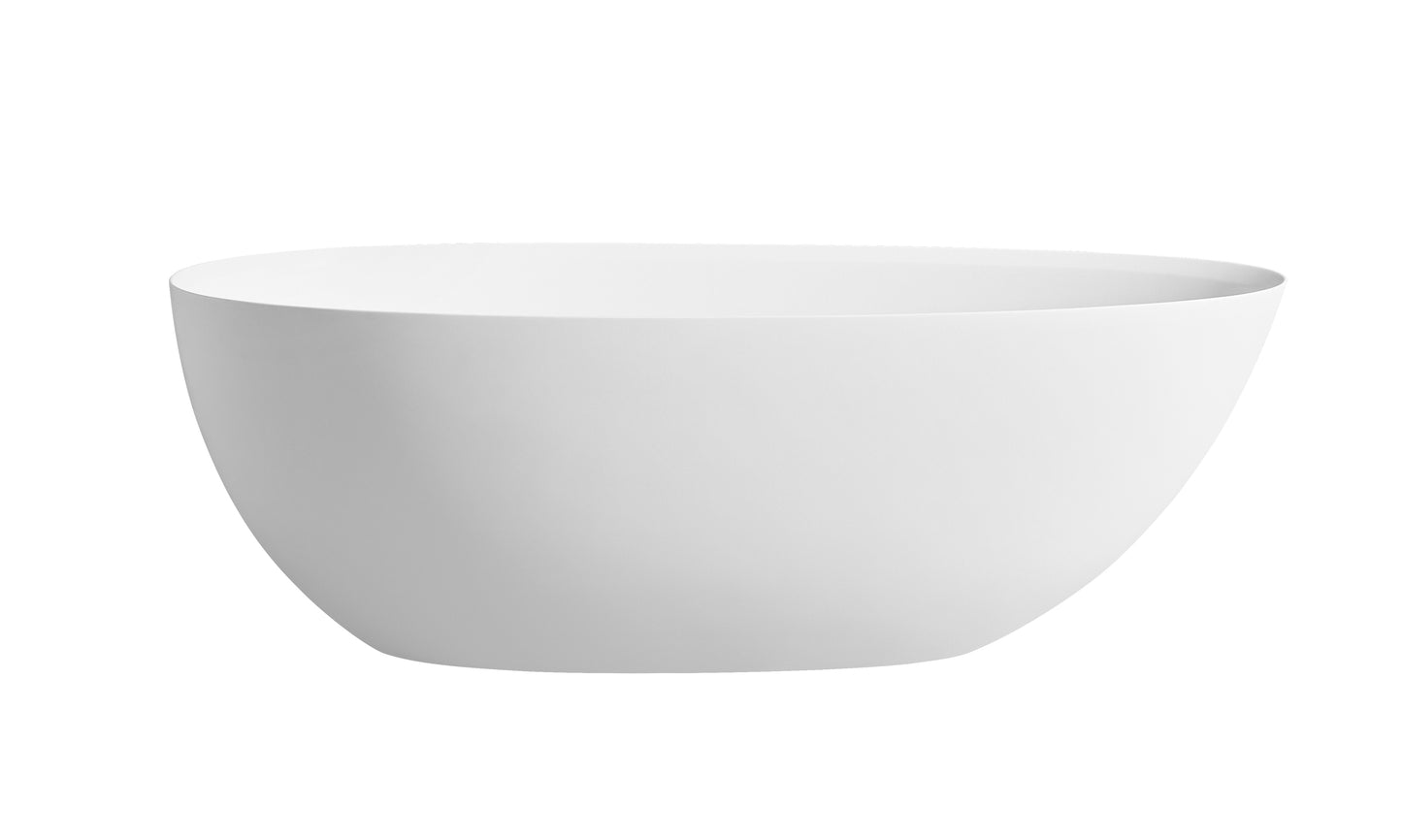 67'' x 33.5'' Freestanding Bathtoom Soaking Artificial Stone  Solid Surface Bathtub 1700MM