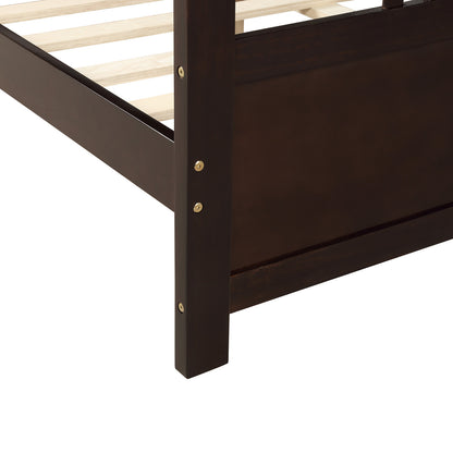 Wood Daybed Full Size Daybed with Support Legs, Espresso ( Previous SKU: WF190235AAP)