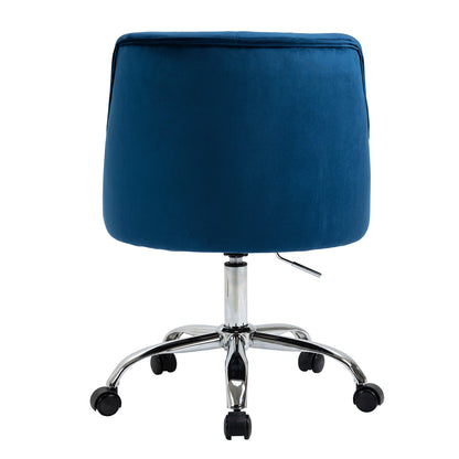 Modern Home Office Chair, Velvet Swivel Armchair, Velvet Office Chair with Soft Seat