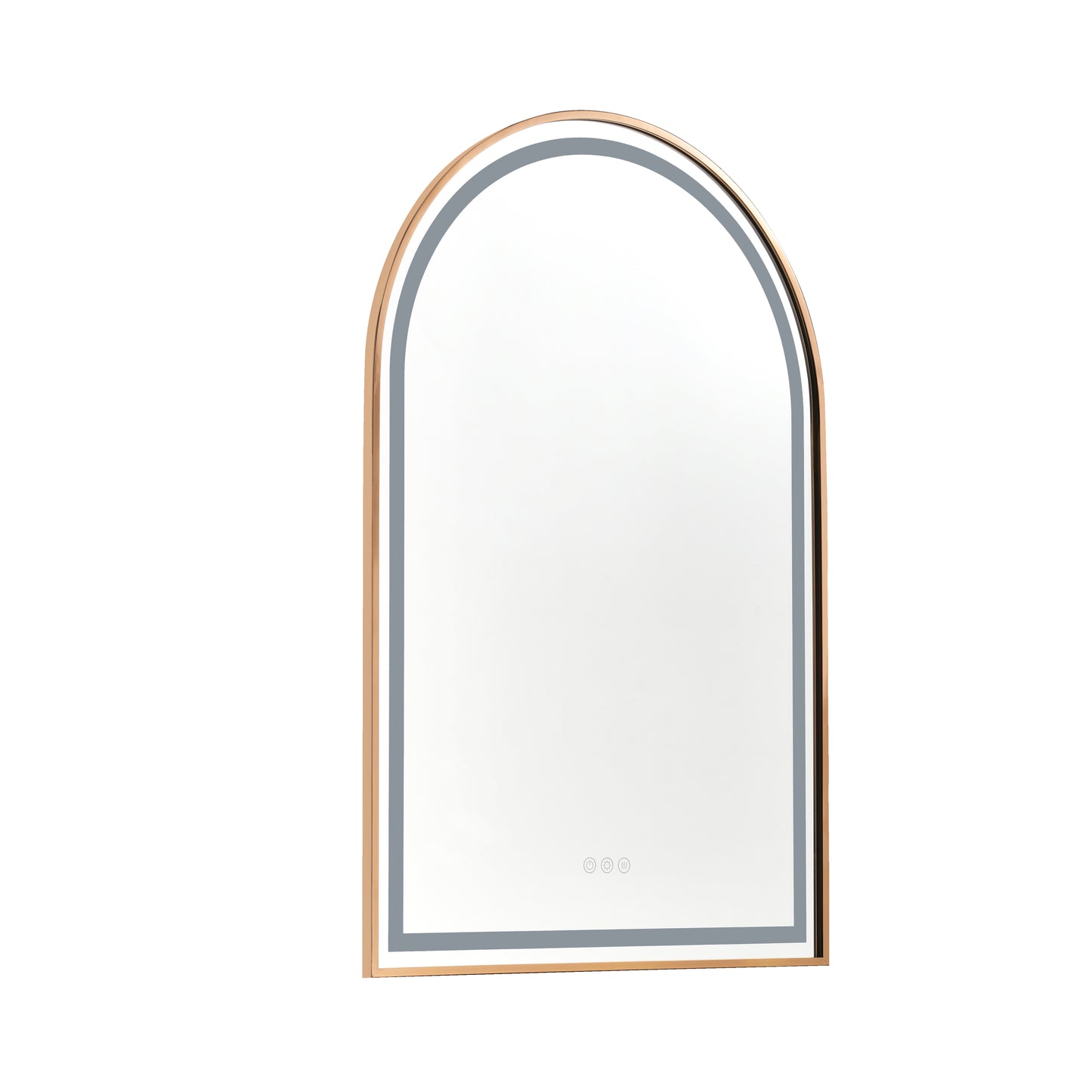 39in. W x 26in. H Oversized Rectangular Rose Gold Framed LED Mirror Anti-Fog Dimmable Wall Mount Bathroom Vanity Mirror 	Rose Gold