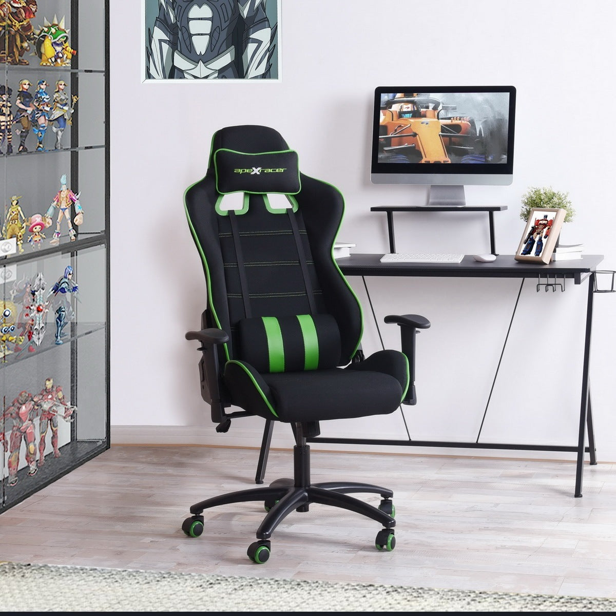 E-sport PC & Racing Game Chair (Greeb & Black)