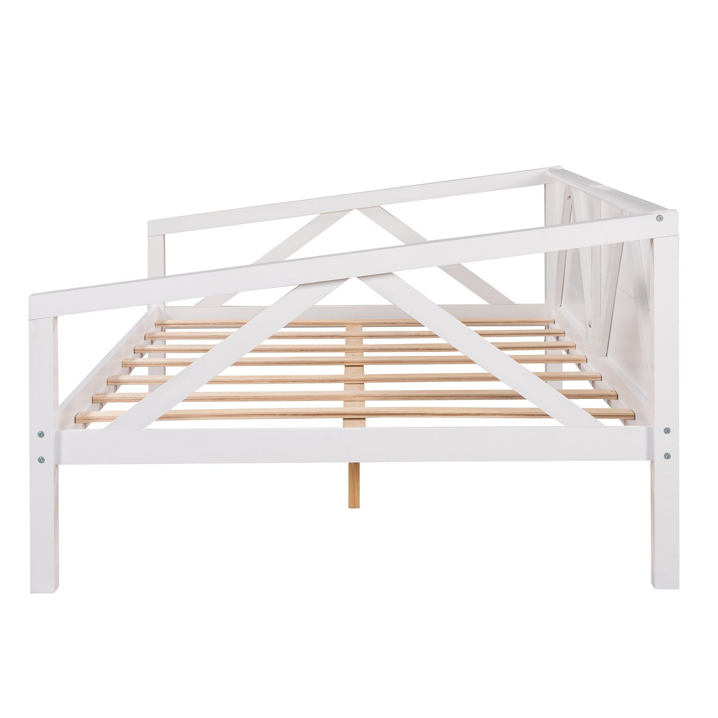 Full size Daybed, Wood Slat Support, White