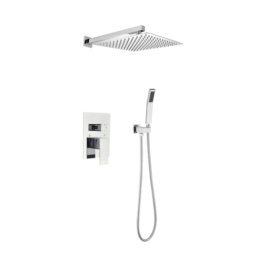 Shower Set System Bathroom Luxury Rain Mixer Shower Combo Set Wall Mounted Rainfall Shower Head Faucet