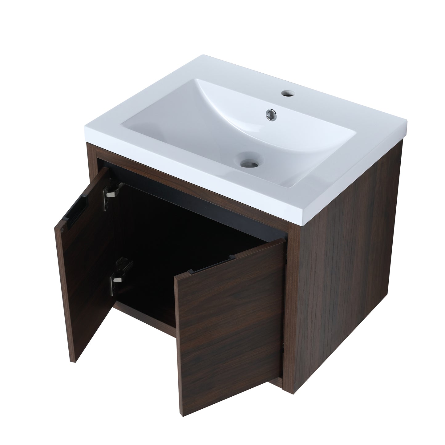 Bathroom Cabinet With Sink,Soft Close Doors,Float Mounting Design,24 Inch For Small Bathroom,24x18KD-Packing）