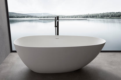 1800mm solid surface stone soaking tub Bathroom freestanding bathtub for adult