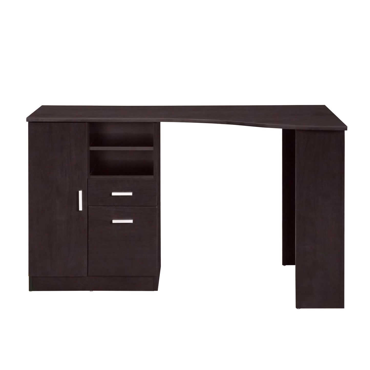 Techni Mobili Classic Office Desk with Storage, Espresso