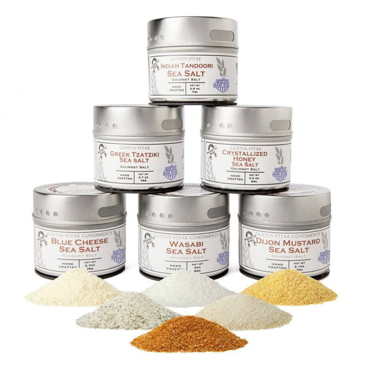 Chef's Secret Finishing Sea Salts Collection - 6 Tins by Gustus Vitae