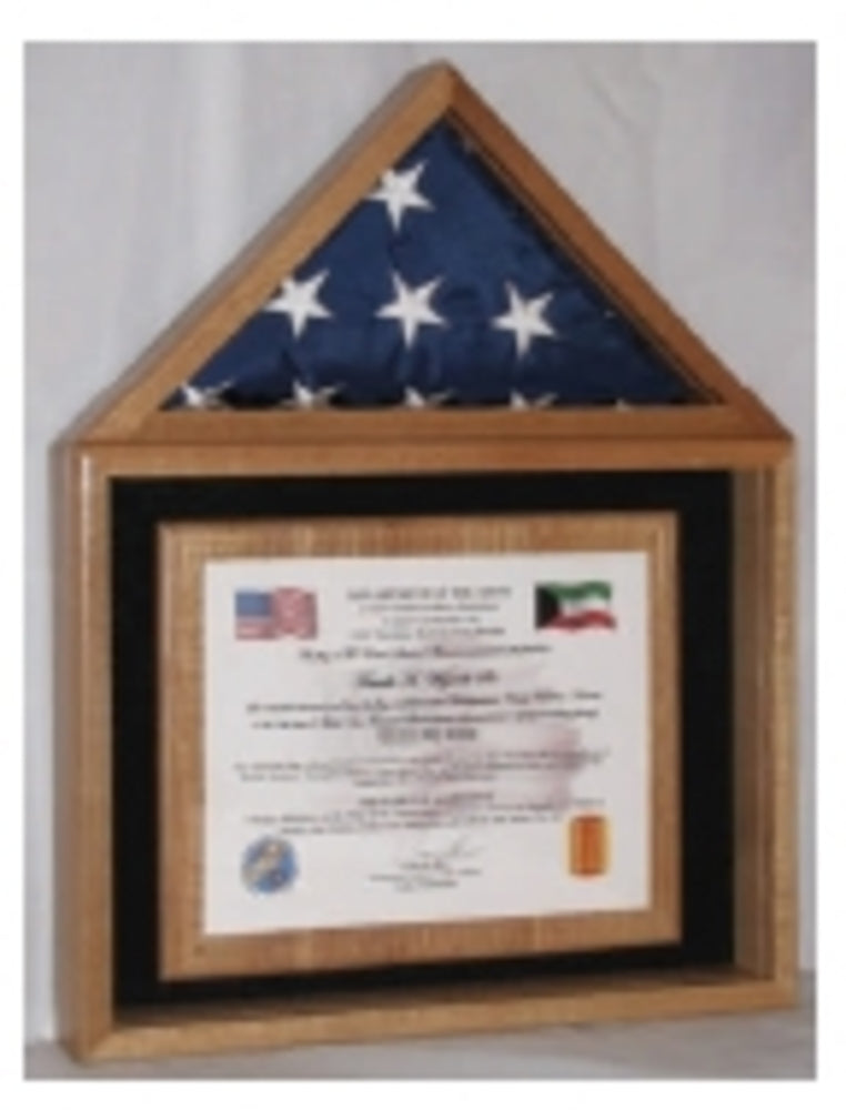 Certificate and American Flag Display Case. by The Military Gift Store