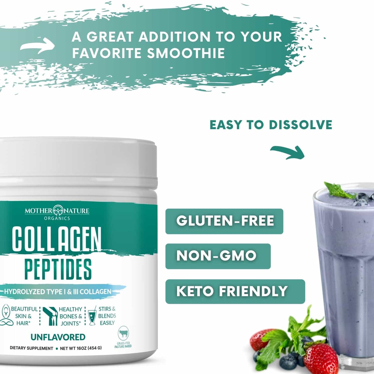 Collagen Peptides Powder by Mother Nature Organics