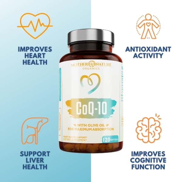 CoQ-10 Softgels Capsules 100 mg by Mother Nature Organics