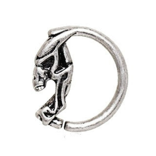 316L Stainless Steel Annealed Devil's Face Circular Ring by Fashion Hut Jewelry