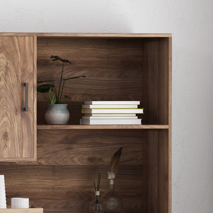 Joaquin bookcase with storage, walnut