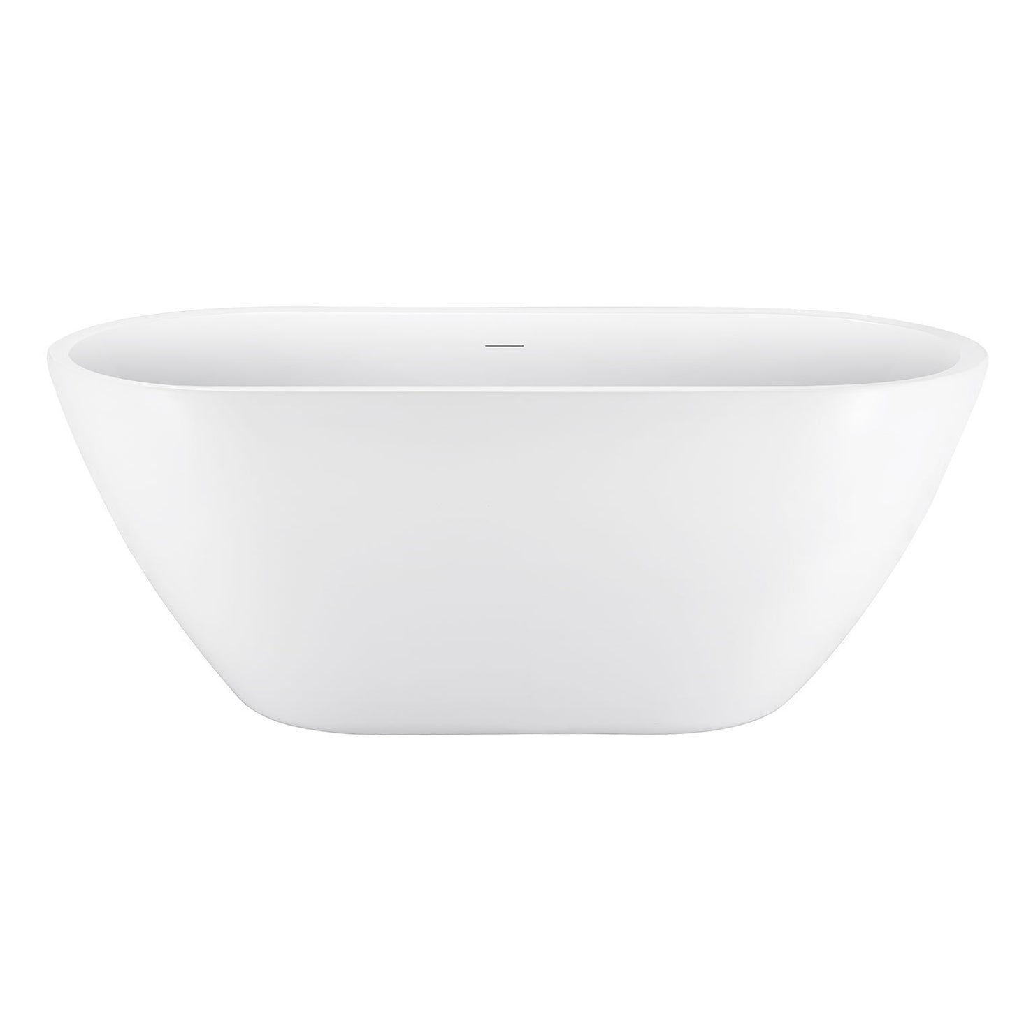 59" 100% Acrylic Freestanding Bathtub，Contemporary Soaking Tub，white Bathtub