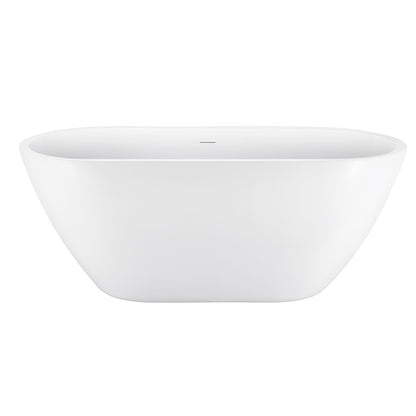 59" 100% Acrylic Freestanding Bathtub，Contemporary Soaking Tub，white Bathtub