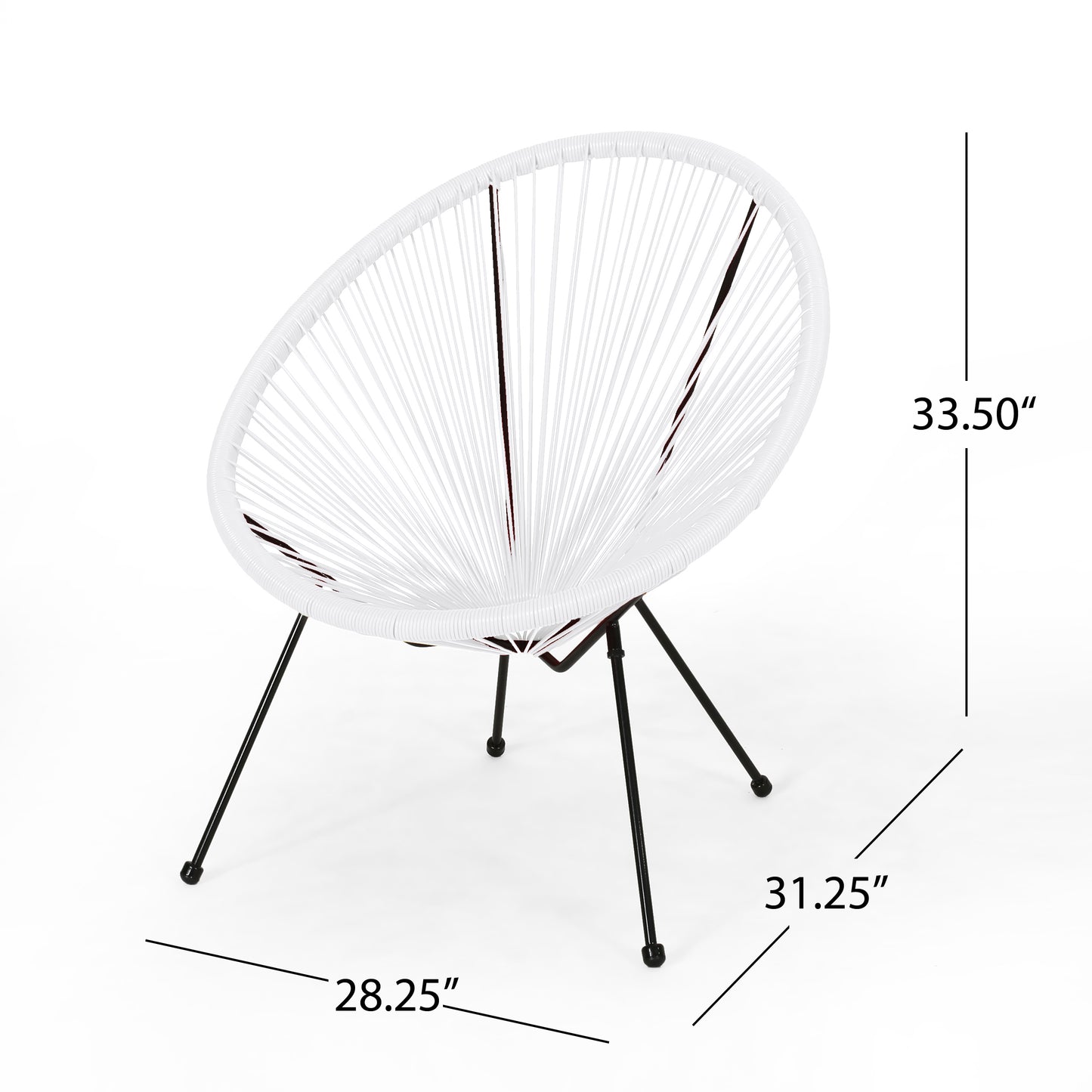 Sale Furniture Alexis Outdoor Woven Chair White+Black (Set of 2)