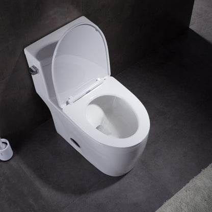 1.28 GPM (Water Efficient) One-Piece ADA Elongated Toilet, Soft Close Seat Included (cUPC Approved) - 28.7"x16.5"x28.7"