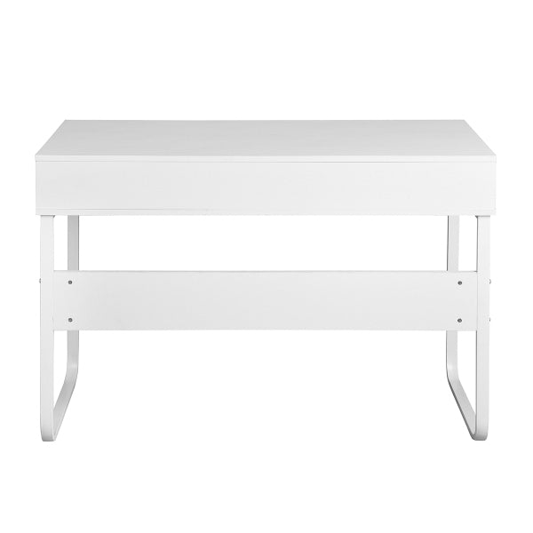 43.3" Rectangular Computer Desk / Writing Desk with Open Storage, White