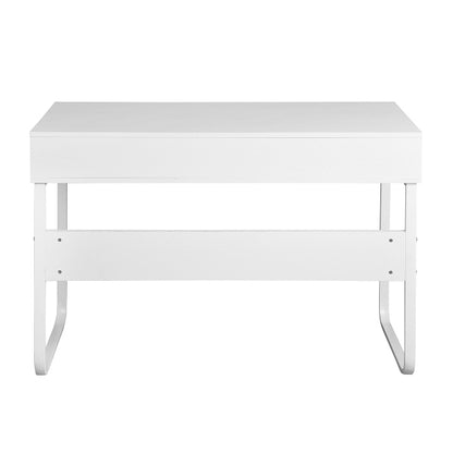 43.3" Rectangular Computer Desk / Writing Desk with Open Storage, White