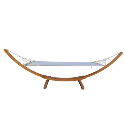 1-Person Hammock with Stand Set for Outside & Inside, Indoor Outdoor Standalone，plywood+canvas