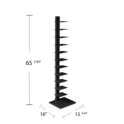 Stewartby Spine Tower Shelf - Black