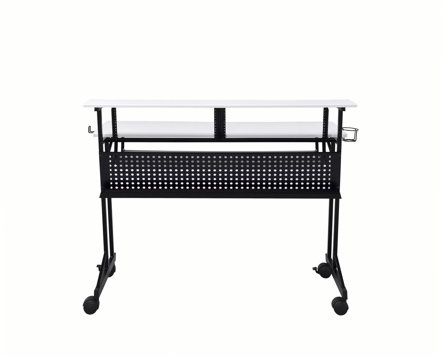 ACME Suitor Computer Desk, White & Black 92902