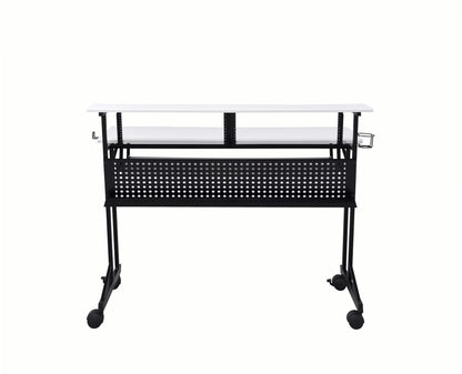 ACME Suitor Computer Desk, White & Black 92902