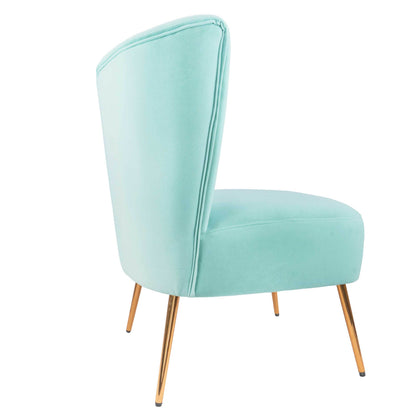 Modern Accent Chair, Fabric Living Room Chair, Bedroom Chair with Thick Sponge Cushion