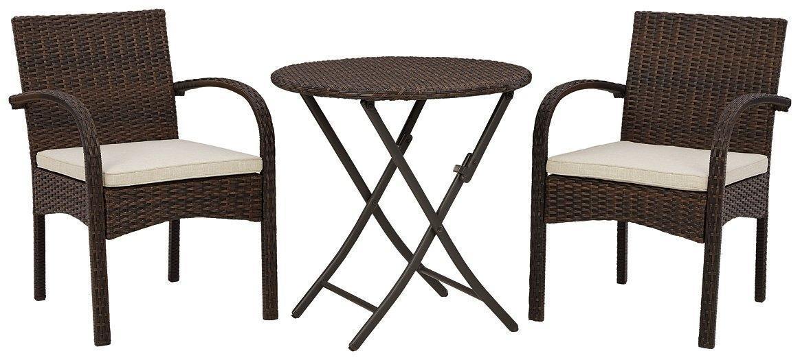 Ashley Anchor Brown Casual Lane Outdoor Chairs with Table Set (Set of 3) P309-050