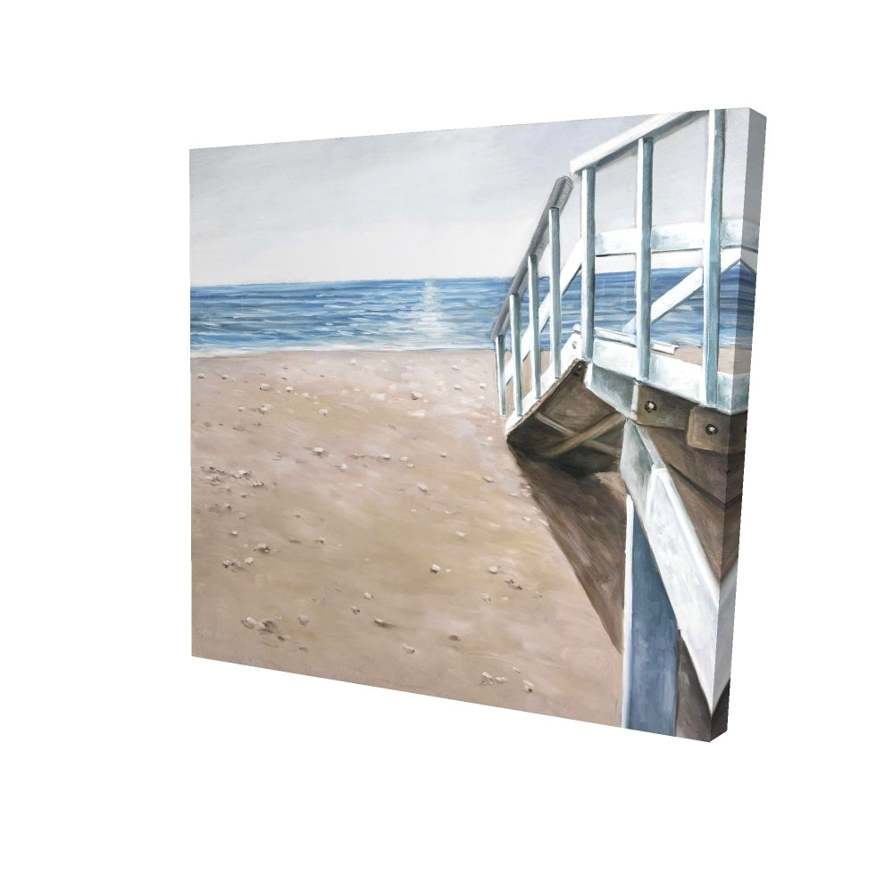 Soft seaside landscape - 16x16 Print on canvas