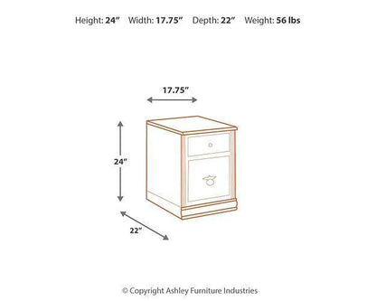 Ashley Hamlyn Medium Brown Traditional File Cabinet H527-12