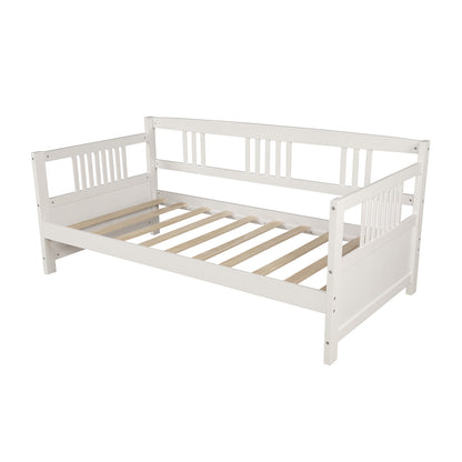 Solid Wood Daybed, Multifunctional, Twin Size, White (Previous SKU: WF190234AAK)