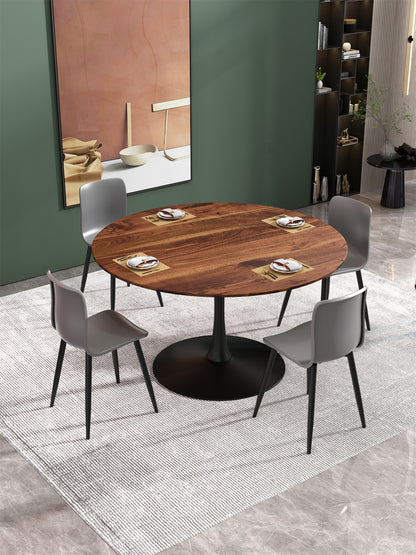 TULIP DINING TABLE ,Dia. 106cm ROUND, Nature Wood, 1pc per ctn