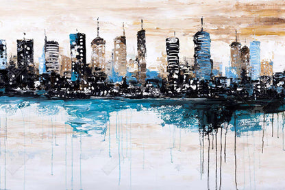 Buildings on the horizon - 20x30 Print on canvas