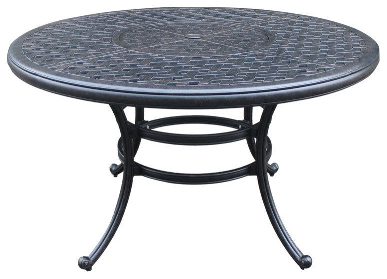 Round Dining Table, Dark Lava Bronze